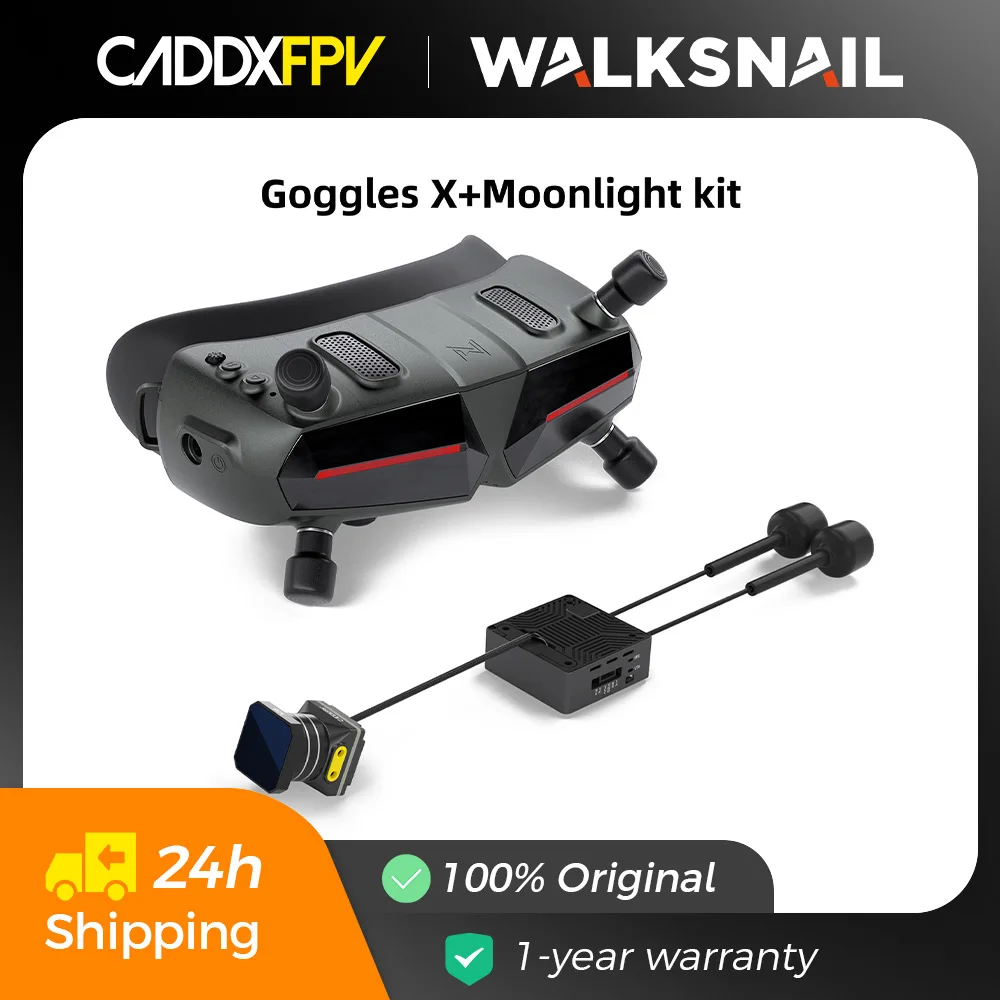 CADDXFPV Walksnail Avatar HD Goggles X 5.8GHz Steadyview Receiver Head Tracker 1920*1080 FPV Goggles Video Glasses for RC Drone