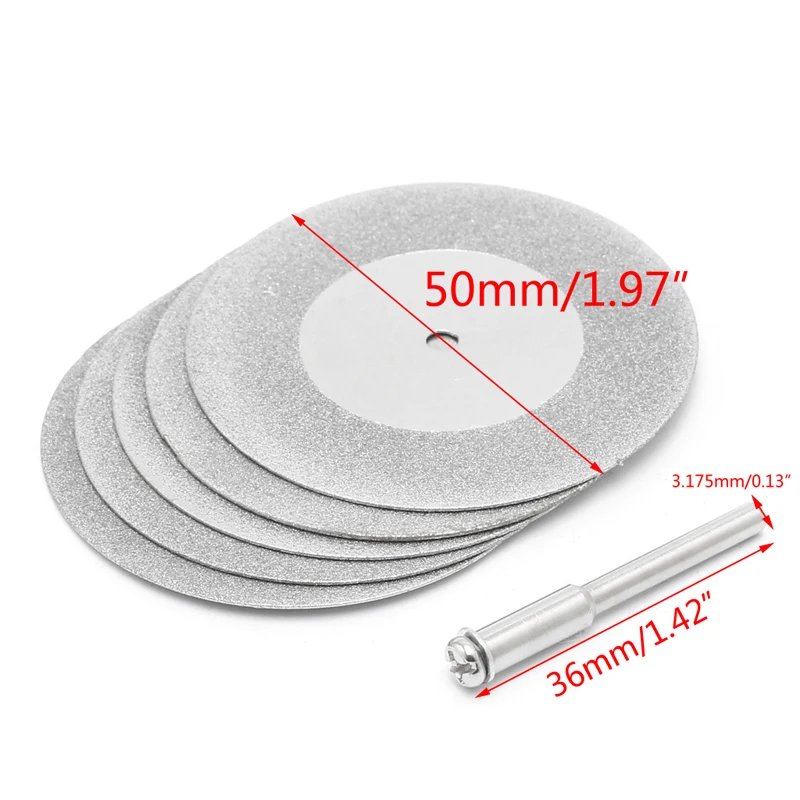 

5pcs 16/18/20/25/30/35/40/50mm Diamonte Cutting Discs & Drill Bit Shank For Rotary Tool Blade Drop shipping