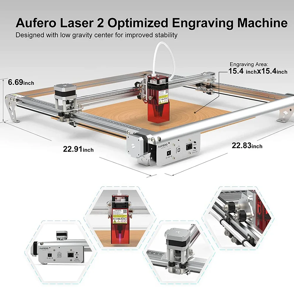 

LASER 2 Portable DIY CNC Engraver Kits Wood Acrylic Engraving Cutting Machine Desktop Printer Logo Picture Marker