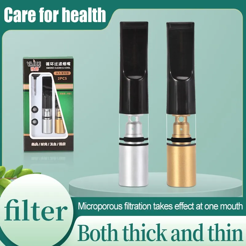 

Reusable Cigarette Holder Filter Reduce Tar Cleanable Recycling Mouthpiece Smoking Tool Accessories 2 Pcs/Pack