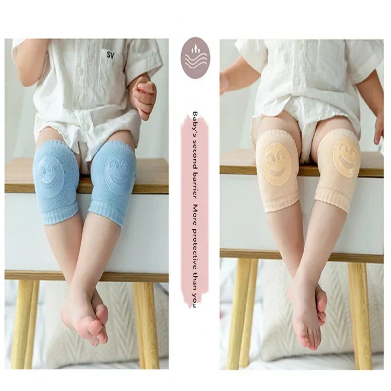 Kinderen antislip kruipende elleboog zuigelingen peuters babyaccessoires glimlach kniebeschermers beschermer veiligheid kniebeschermer beenwarmer meisjes jongens