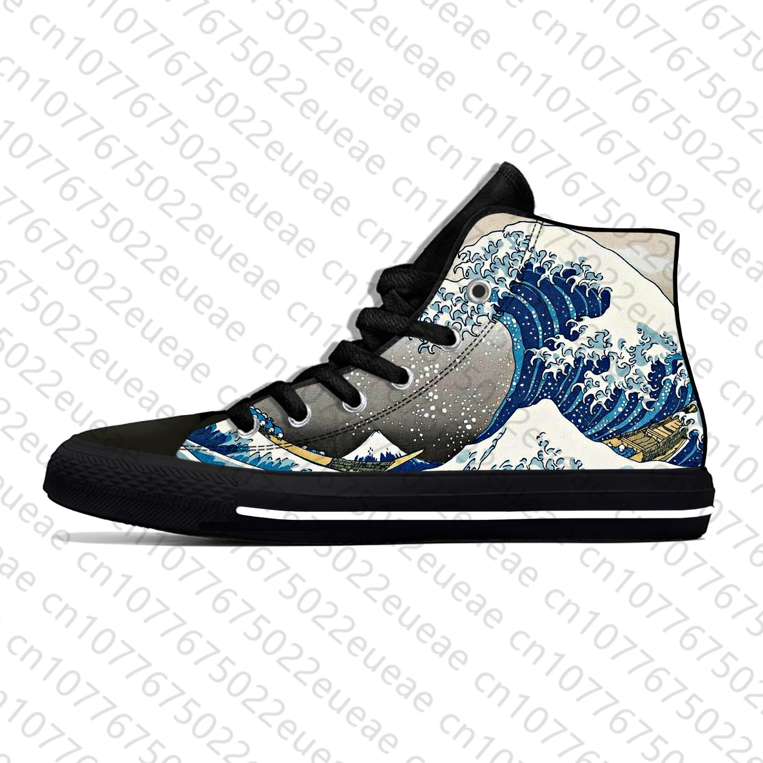 Hokusais The Great High Top Sneakers uomo donna adolescente scarpe Casual scarpe da corsa in tela stampa 3D scarpa leggera traspirante