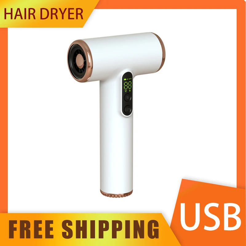 

Wireless Baby Hair Dryer For Infant Low Heat Gentle Air Rechargeable Usb Small Dropship Hairdrier Visual Power Consumption