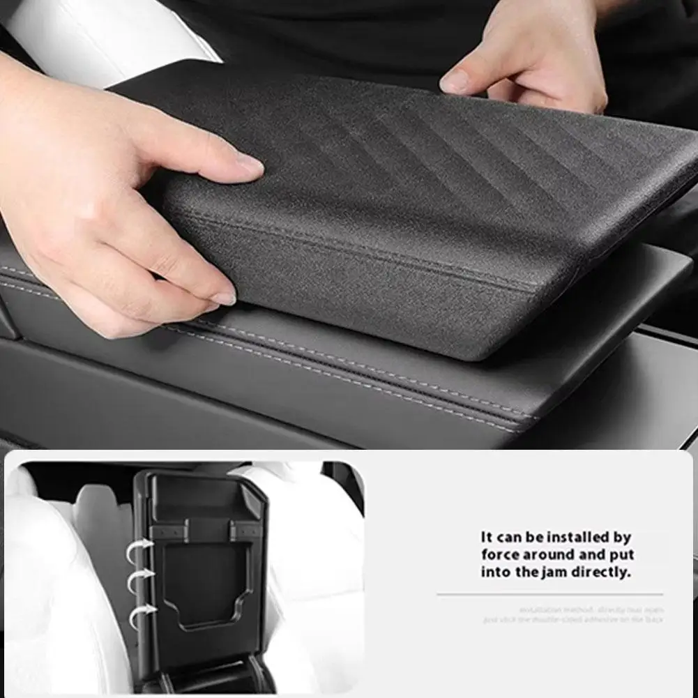

Central Armrest Cover for Tesla Model Y Juniper Launch 2025 Highland 2024 TPE Soft Case Center Console Lid Accessories H5P5