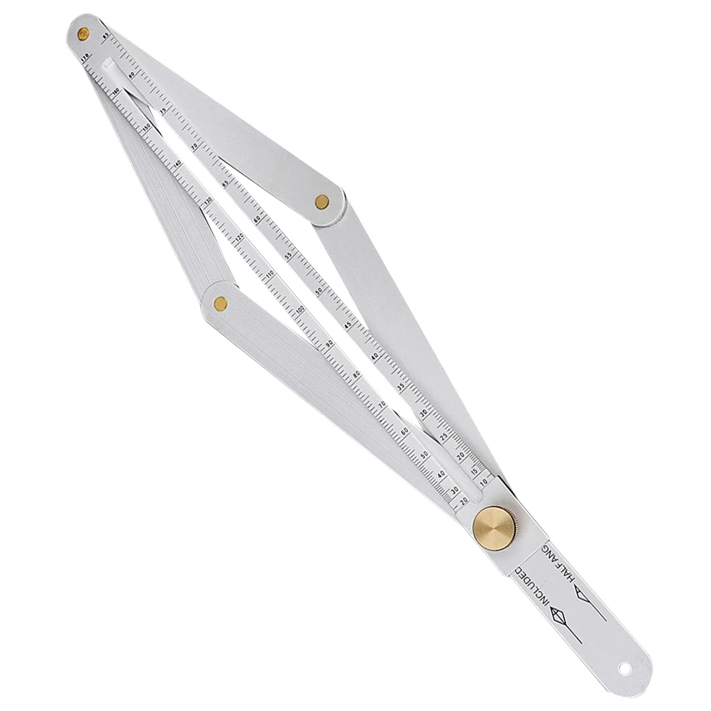 

Multifunctional Protractor Stainless Steel Angle Tool Goniometer Woodworking Measuring Ruler Miter Gauge Foldable Large
