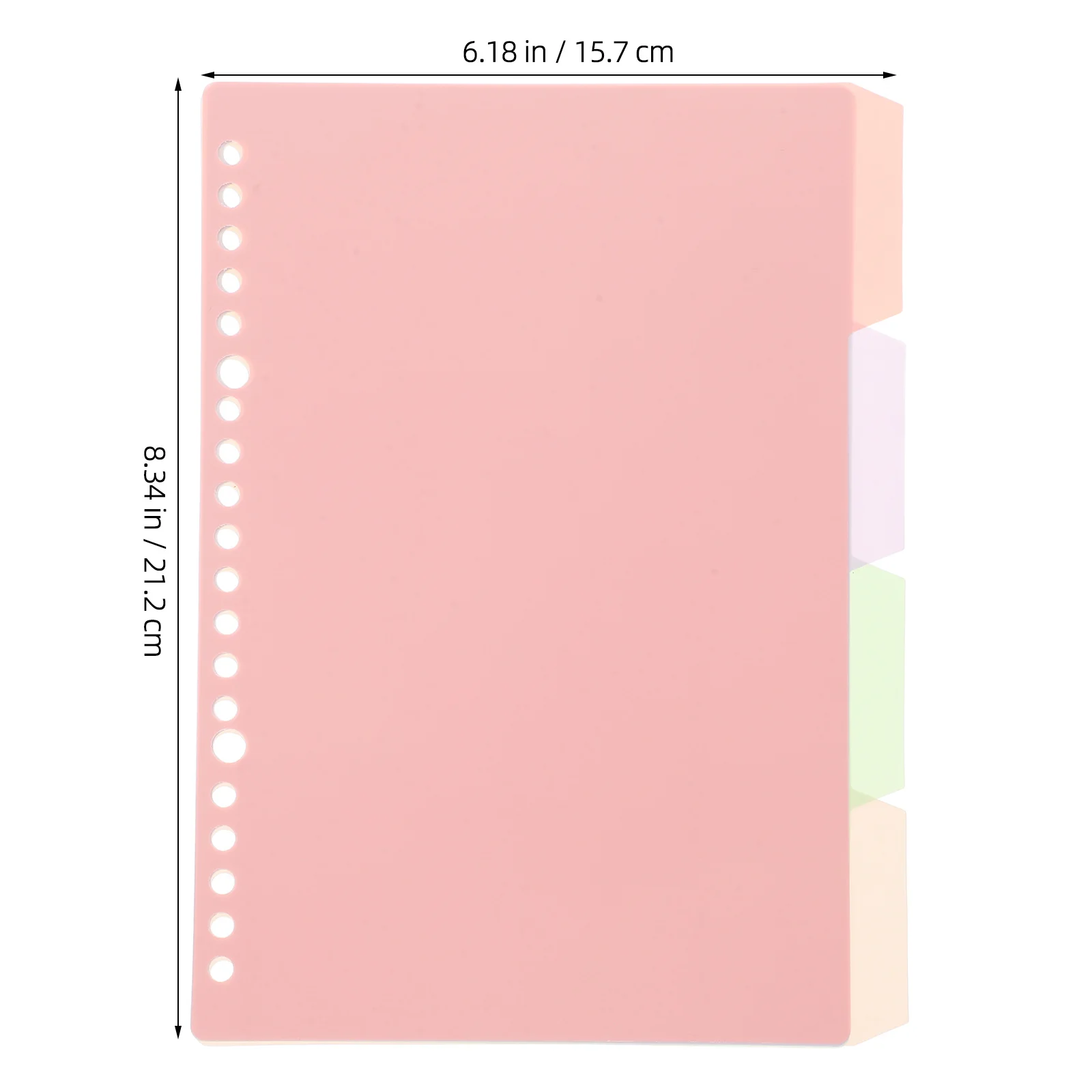 4Pcs PP Divider Tabs Pastel Binder Dividers Pink Multi Subject Folder Organizer Functional School Office Notebook Pockets