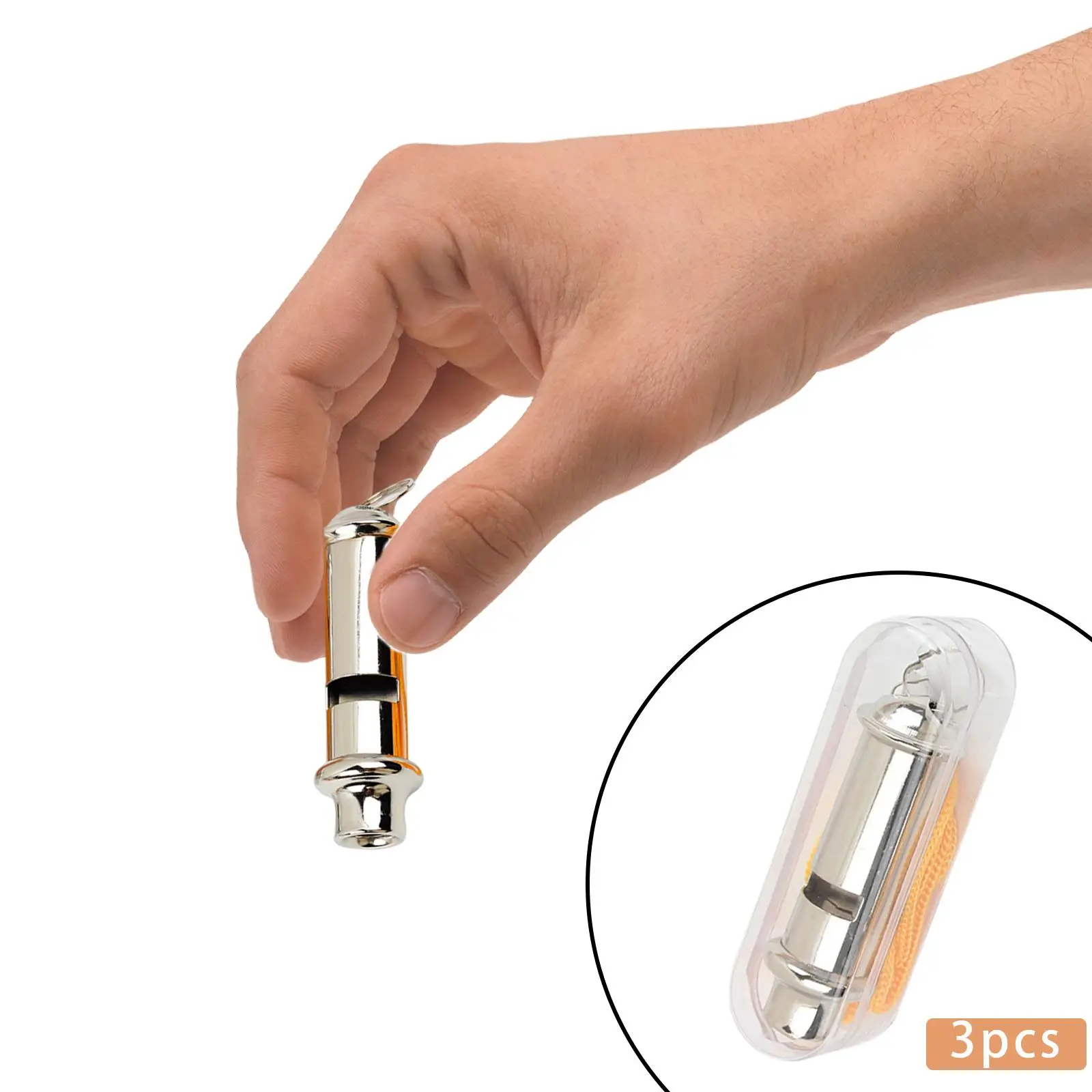 3Pcs Loud Whistle Keychain Whistle for Hiking Outdoor Teacher