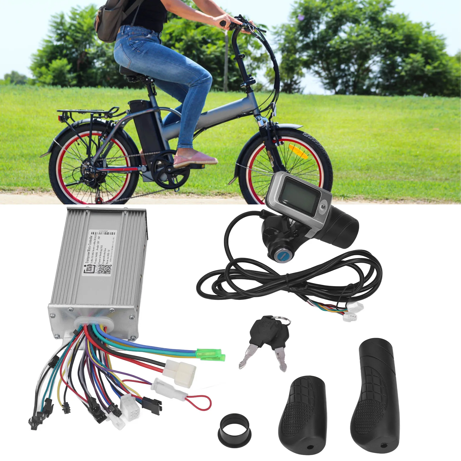 

Electric Bicycle Controller Kit Brand New 36V 48V 500W Brushless Motor Controller LCD Display Speed Control Throttle Grip Kit