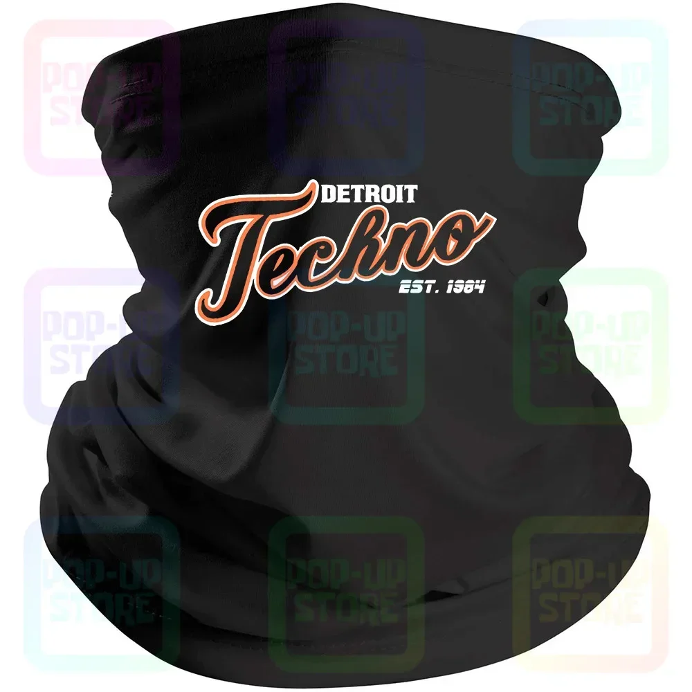 ديترويت تكنو سيتي Edm Dj House Music Edc Hyte Park Movement Festival قناع باندانا أسود وشاح الرقبة الجراب غطاء للفم #1