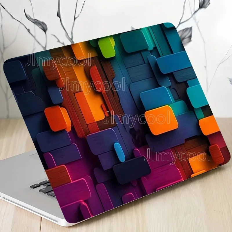 2 Laptop Stickers Geometric Mosaic Protective Film DIY Scratch Resistant Sticker Stickers for MacBook Air Sticker
