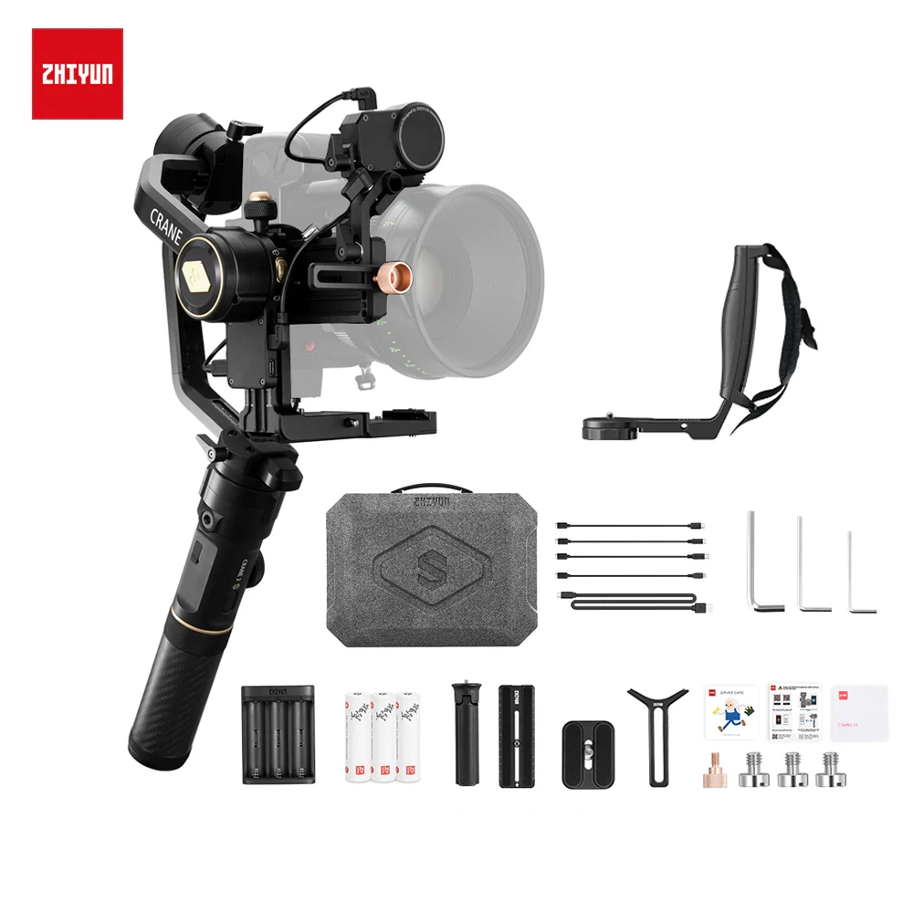 Zhiyun Crane 2S 3-Axis مثبت أفقي محمول لـ Can on Ni Kon so Ny Pana Sonic DSLR Cameras 80D 90D BMPCC 6K 5D3