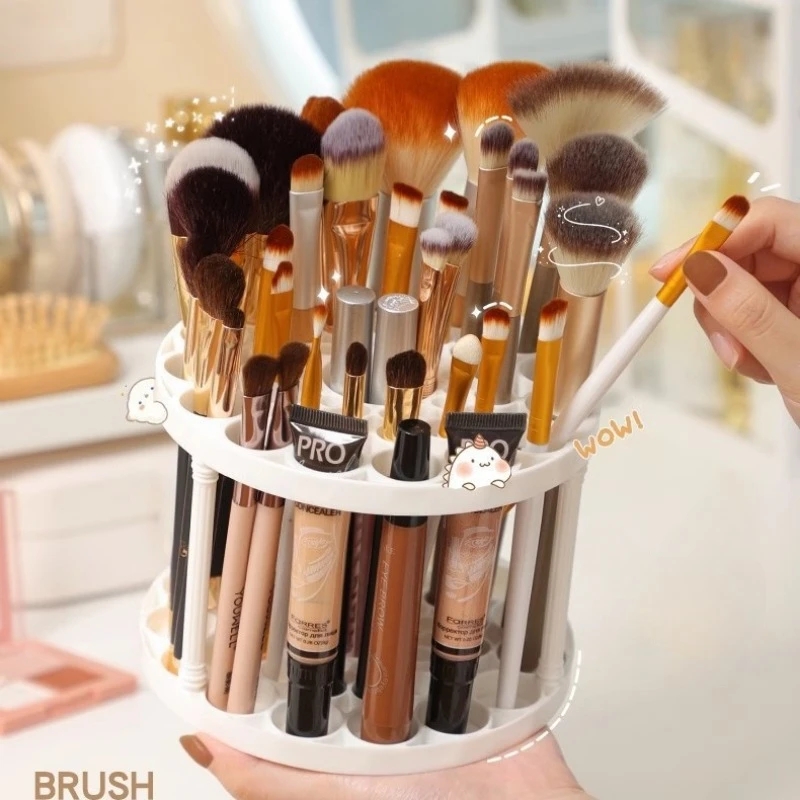 

Makeup Brush Storage Rack Desktop Cosmetics Storage Rack Lipstick Makeup Brush Storage Dressing Table Sorting Box