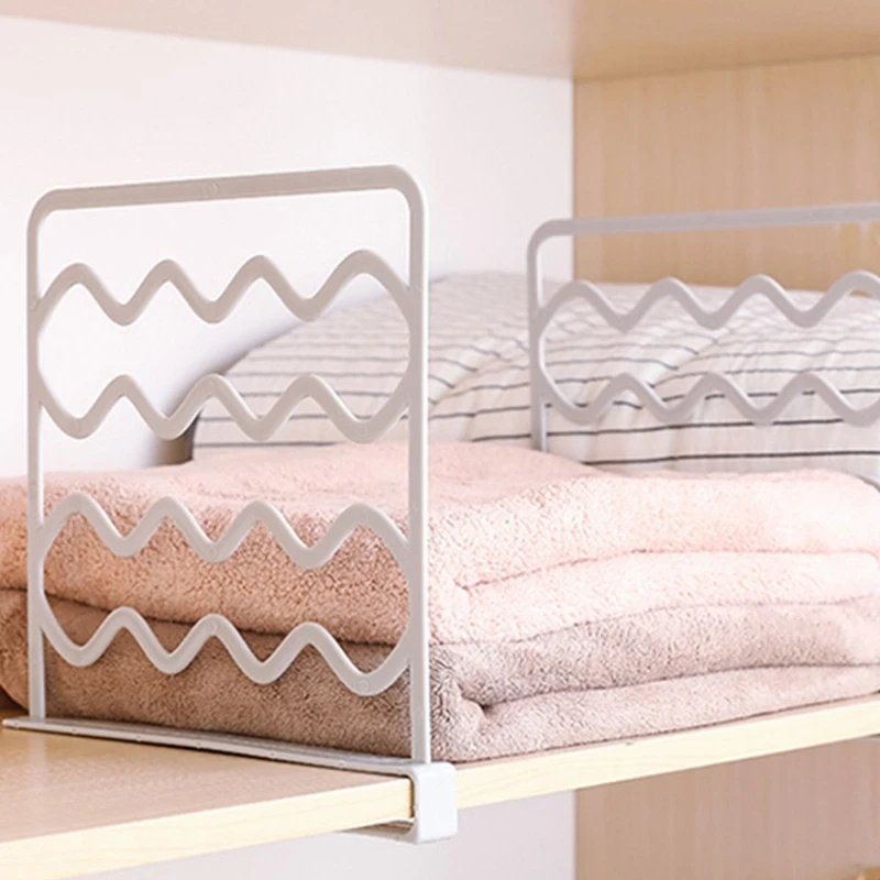 Shelf Separators Plastic Shelf Dividers for Closets Perfect for Clothes & Bedroom Kitchen Cabinets Shelf
