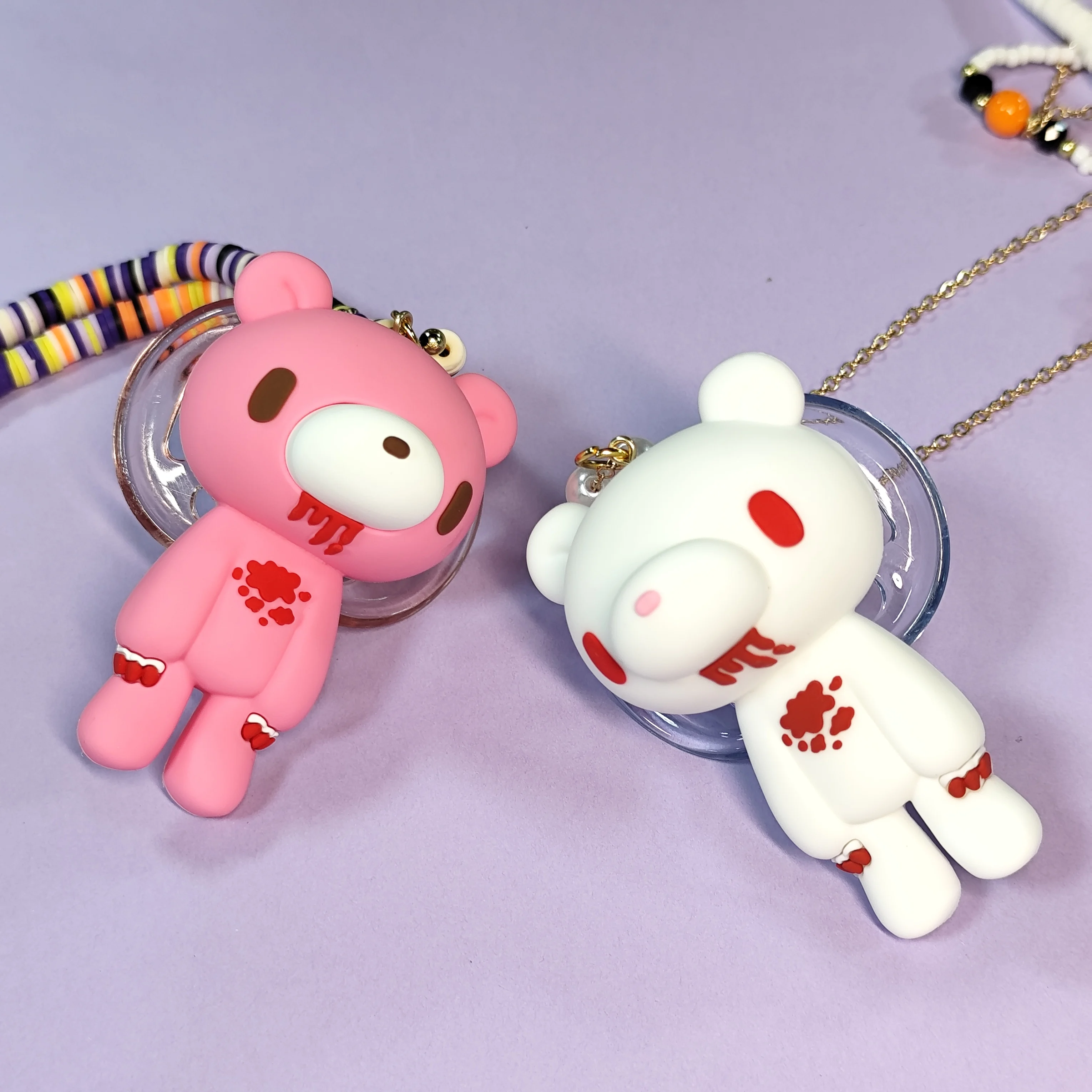 Unique Necklaces with Adult Pacifiers Shaped Like Cute Figures, Beaded Chains, and Halloween-Themed Charms.