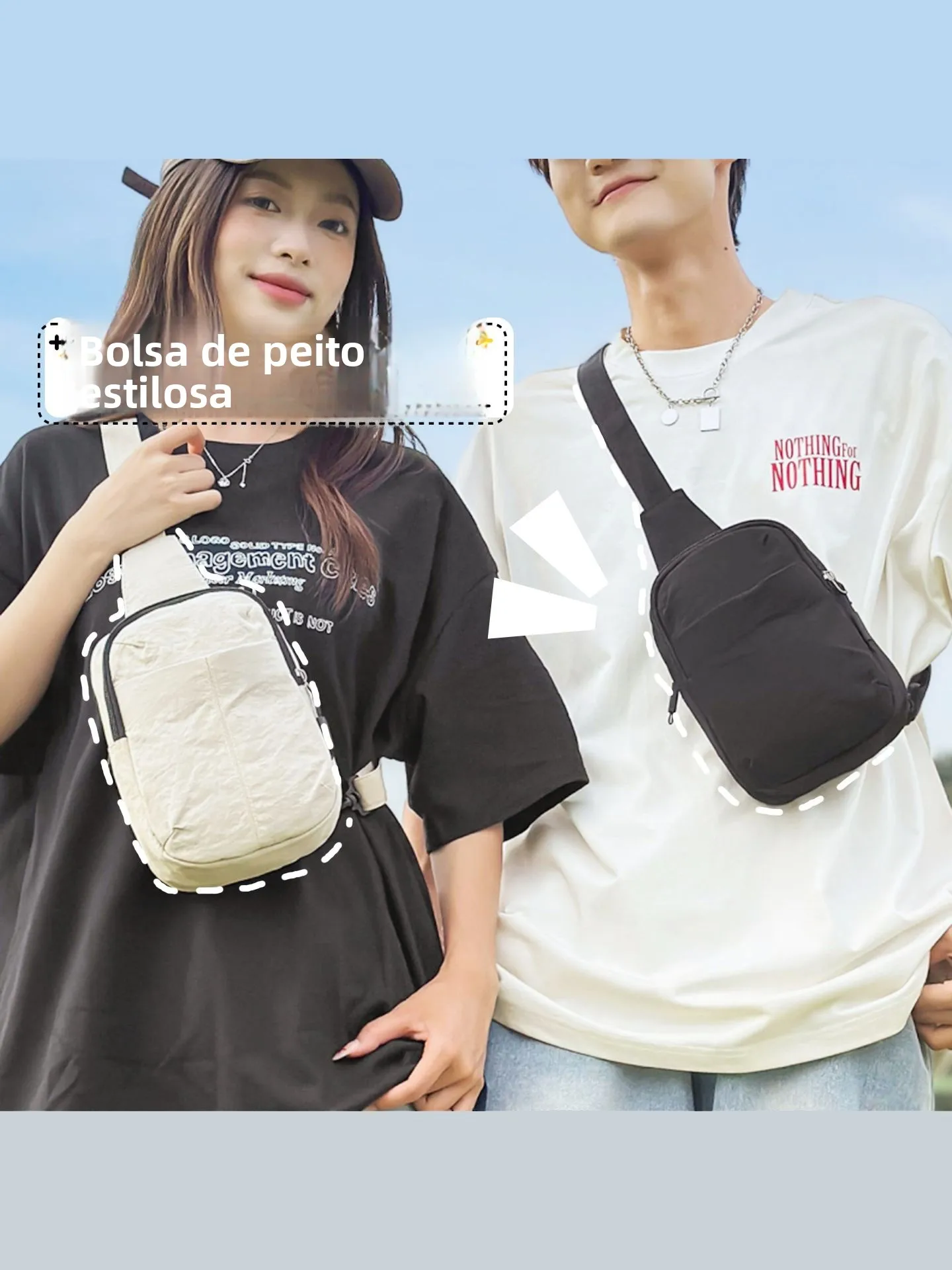 fashionable-outdoor-cycling-chest-bag-unisex-mobile-phone-bag-soft-nylon-material-zipper-closure-casual-leisure-bag