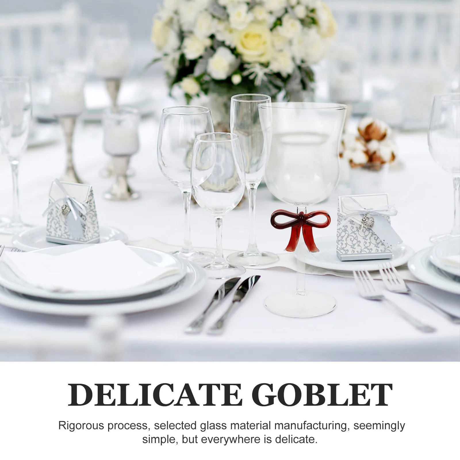 

Elegant Bowknot Glass Goblet Red Wine Cup Margarita Goblet Stunning Home Bar Party Decoration Wine Glasses Glass Goblets