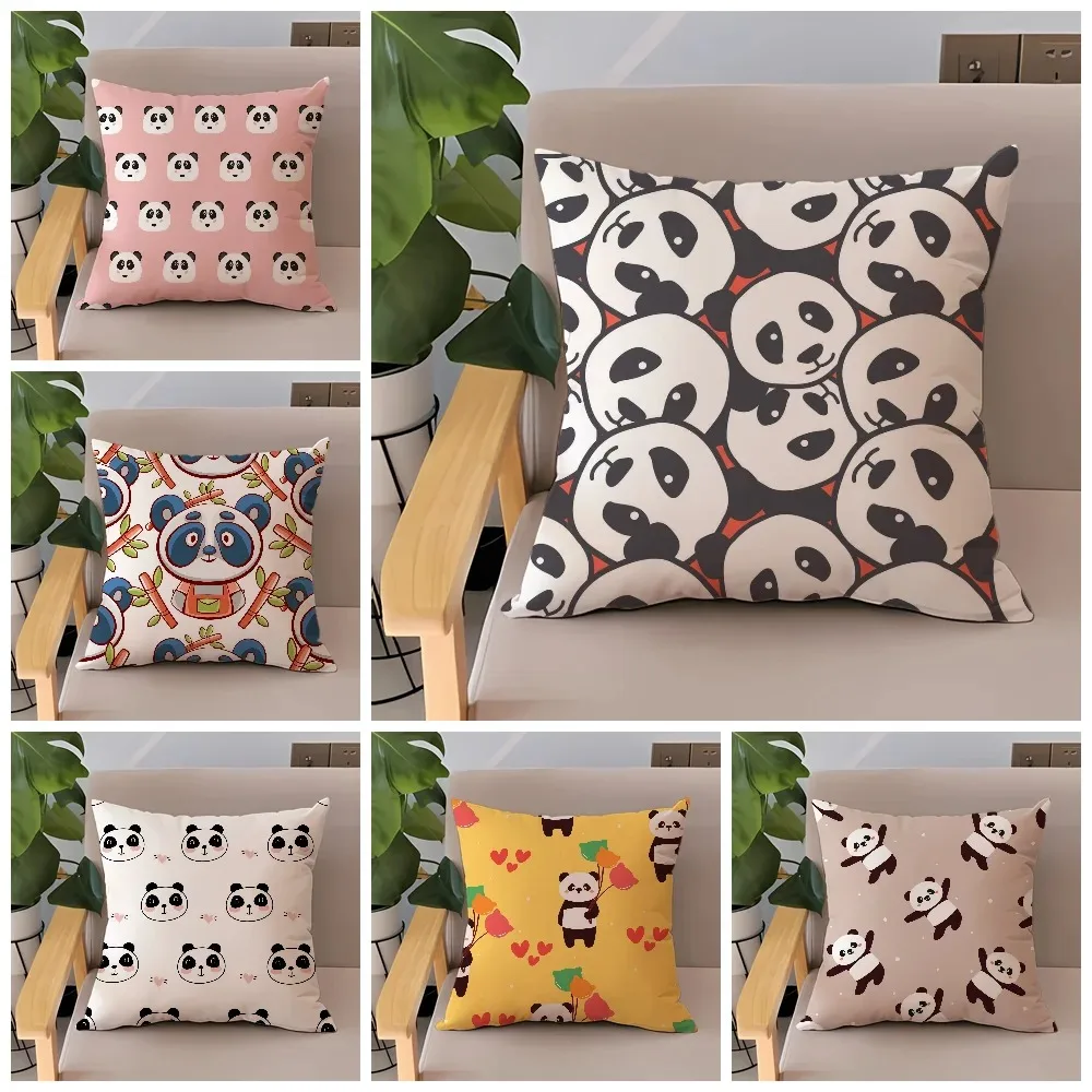 

Cute Panda Pattern Pillowcase Car Ornaments Office Living Room Sofa Home Pillowcase