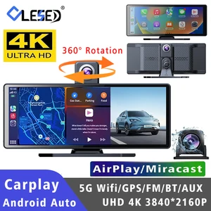 كاميرا داش كام مزدوجة العدسة للسيارة ، Android Auto Carplay ، GPS ، 5G ، WiFi ، FM ، BT ، DVR ، دوران 360 درجة ، Dashcam ، كاميرا شاحنة ، 10.26 أعلى 10 مبيعات هزاز 25 سم - رقم 1