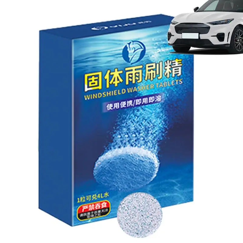 

Solid Car Effervescent Tablets 8pcs Effervescent Solid Windshield Cleaner Tablets Active Ingredients Car Windshield Washer