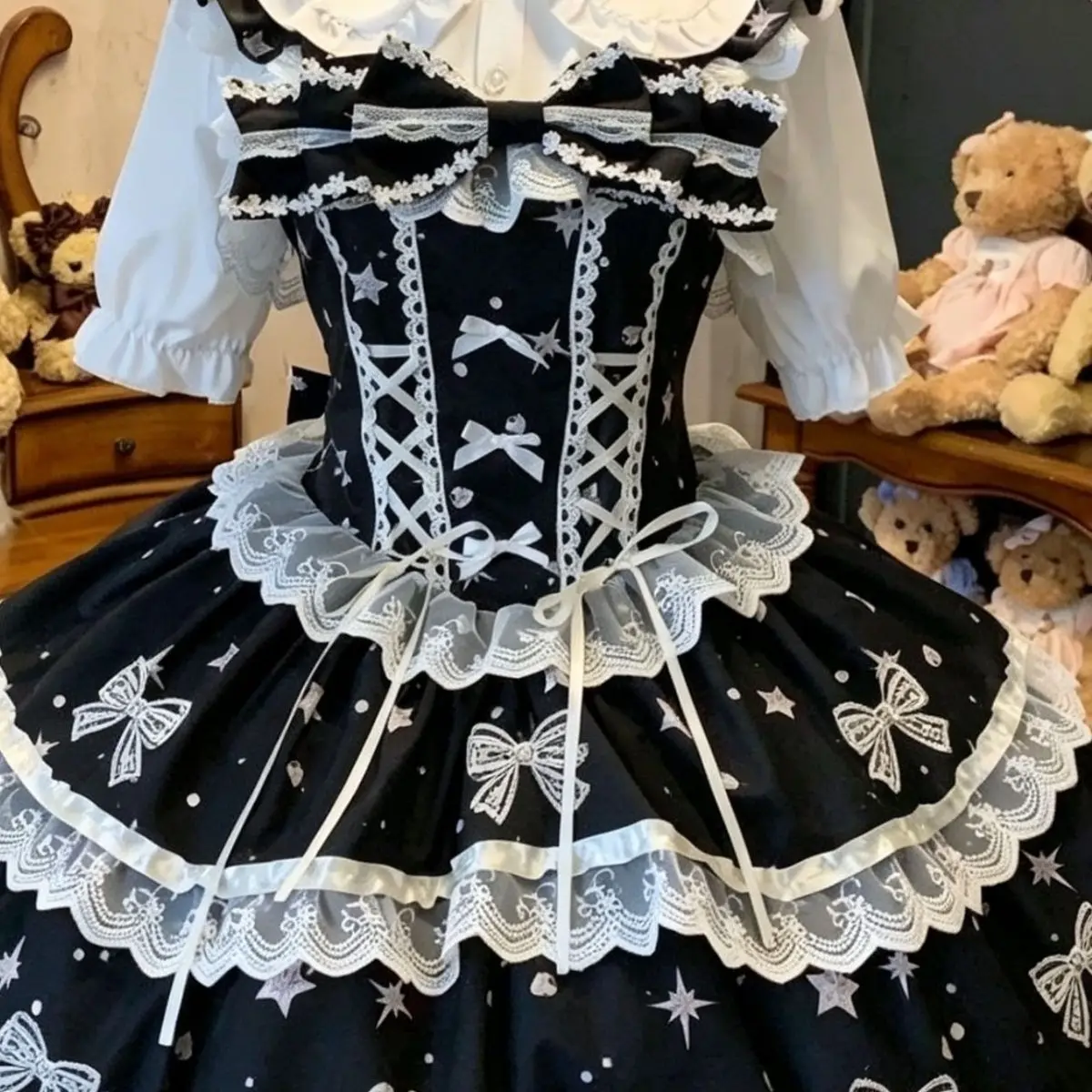 Image 4: Robe à bretelles Lolita originale, mignonne et douce, robe polyvalente, vestidos de tricô féminins, vestidos de mujer