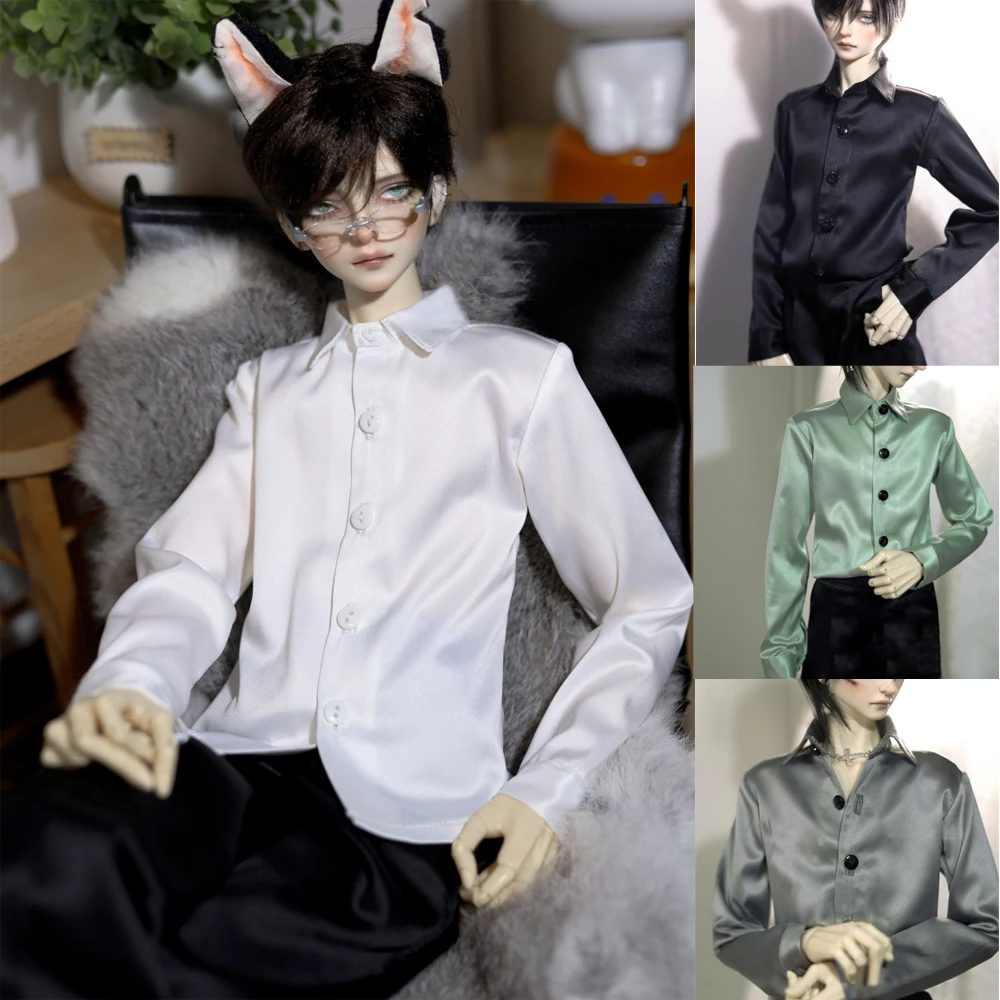 

D04-B411 children handmade toy BJD 1/4 1/3 popo68 73 ID75 clothes colorful Lapel shirt 1pcs