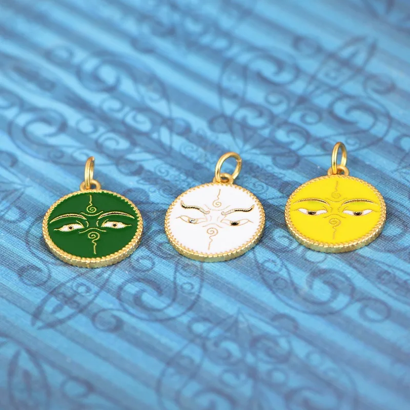 New S925 Sterling Silver Jewelry Vintage Simplicity Silver Gold-plated Sanskrit Text Silver Pendant Selected Birthday Gift