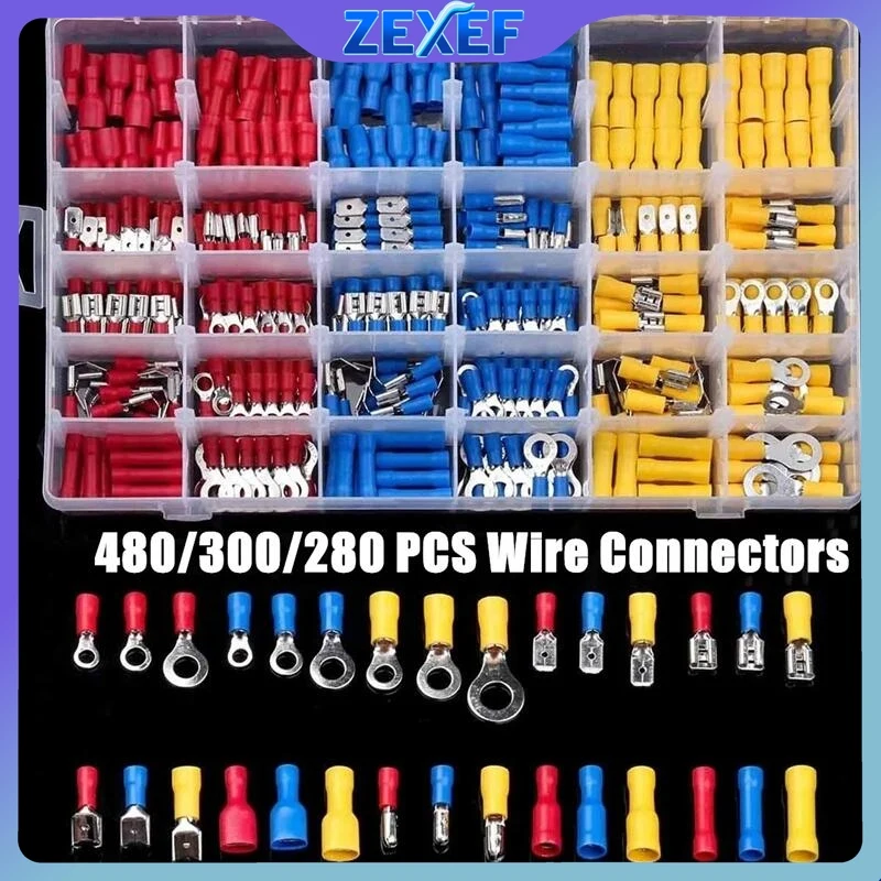 ZEXEF 280/140 قطعة معزول كابلات الموصلات سلك كهربائي تجعيد المجرف بعقب حلقة شوكة مجموعة حلقة العروات توالت محطات متنوعة #1