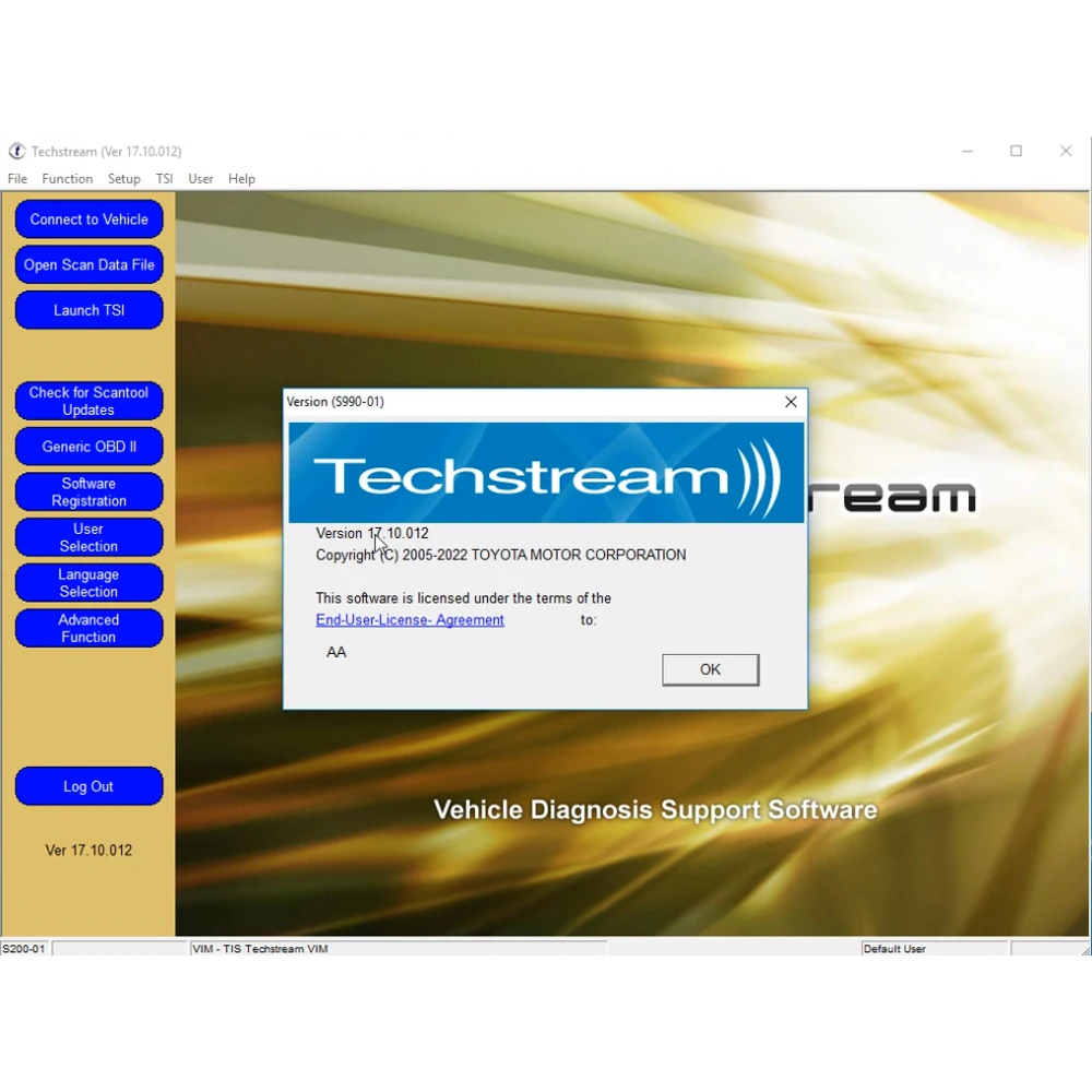 Newest V17.10.012 Mini VCI Techstream Car Diagnostic Softwares V17.00.020 For-TOYOTA J2534 Mongoose TIS Send Link Or USB OR CD