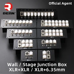 NEUTRIK's REAN Wall Audio Junction Box Stage Recording Studio 2 4 6 8 10 Way XLR to 6.35 XLR 3 Pore Jack Female to Female / Male