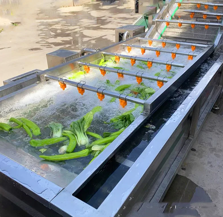 Full Automatic Vegetable Fruit Sorting Cutting Washing Drying Processing Line Fruit Vegetable Washer Processing Machines