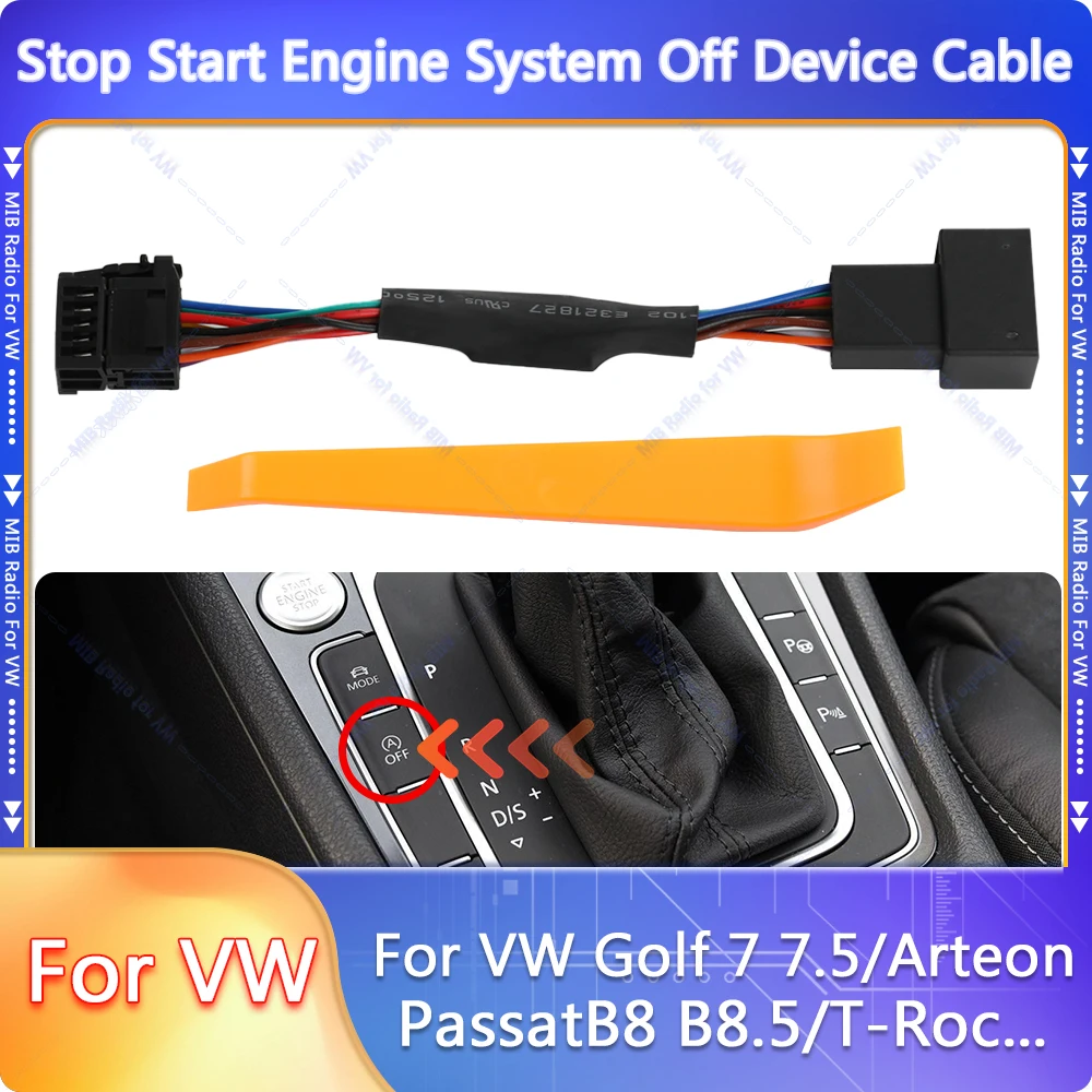 For VW Car Automatic Stop Start Engine System Off Device Control Sensor Plug for Golf 7 7.5 Passat B8 B8.5 Three Modes