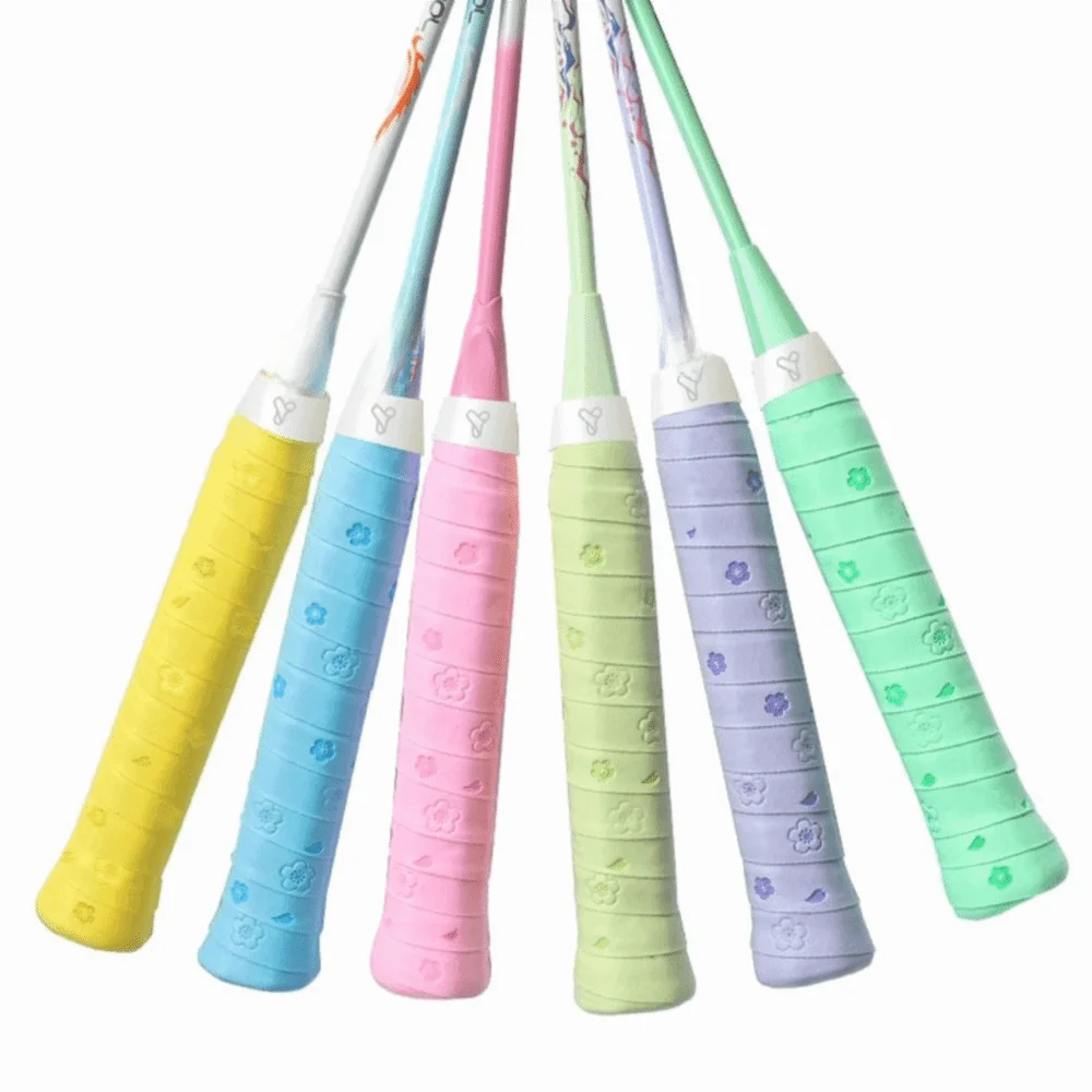 

New PU Badminton Handle Wrap Tape Sweat-absorbent Non-slip Badminton Overgrip Print Badminton Racket Handle Grip
