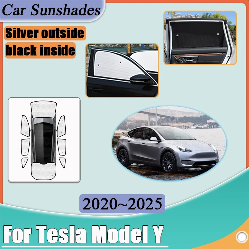 

Солнцезащитный козырек для Tesla Model Y 2020-2025: полное покрытие, теплоизоляция, защита от УФ-лучей, шторка на лобовое стекло, автомобильные аксессуары