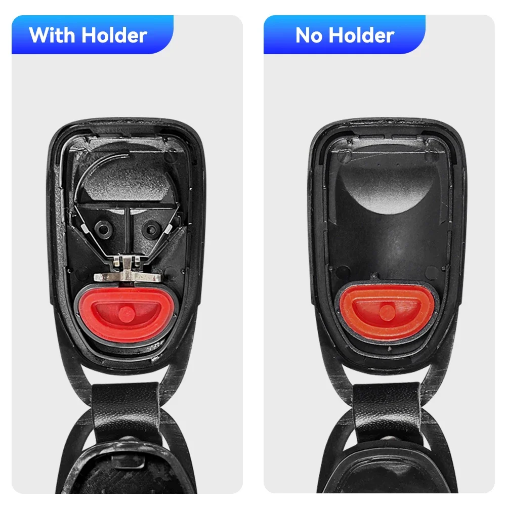 KEYYOU 2+1 Buttons Remote Car Key Shell Case For Hyundai Elantra Sonata Santa For Kia Carens Replacement Fob With Battery Holder