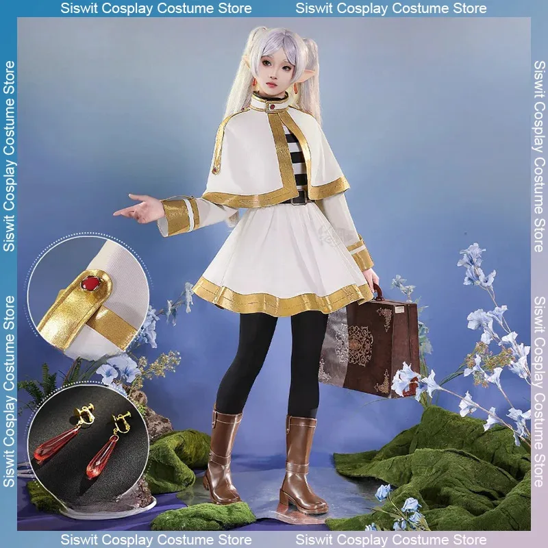 

Anime Frieren: Beyond Journey's End Frieren Cosplay Costumes Battle Uniforms Prop Accessories Full Set Party Carnival Dress Up