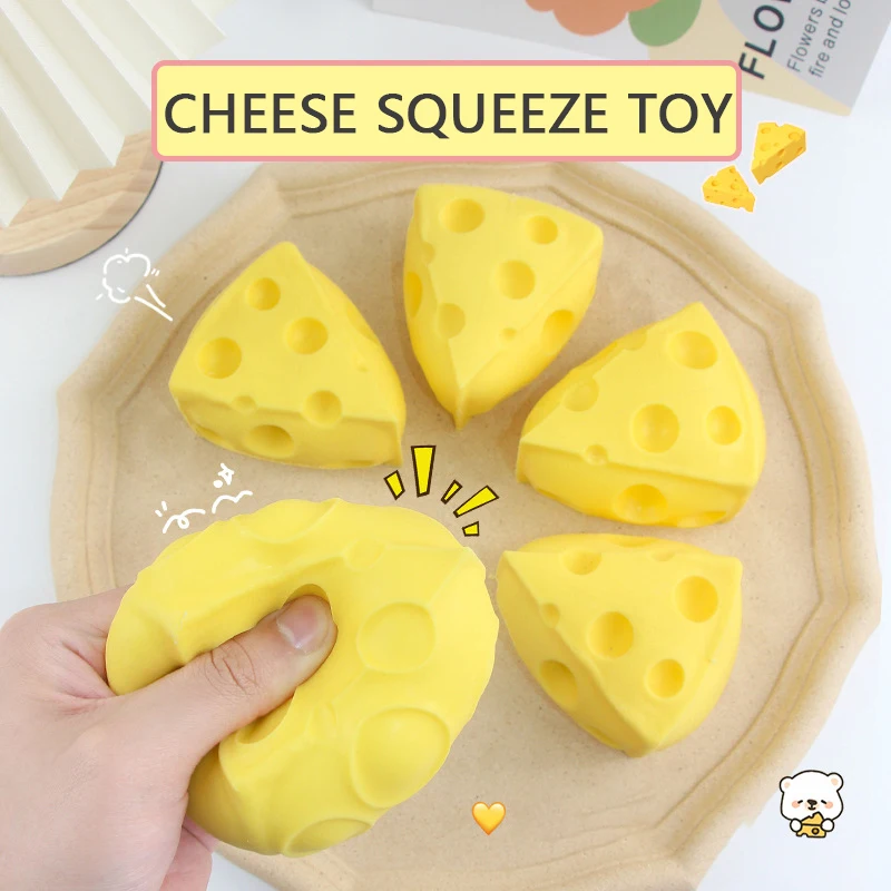 Decompression Cheese Squeeze Toy Funny Shape Slow Rebound Stress Relief Toys Antistress for Hands Toys Fidget Gift