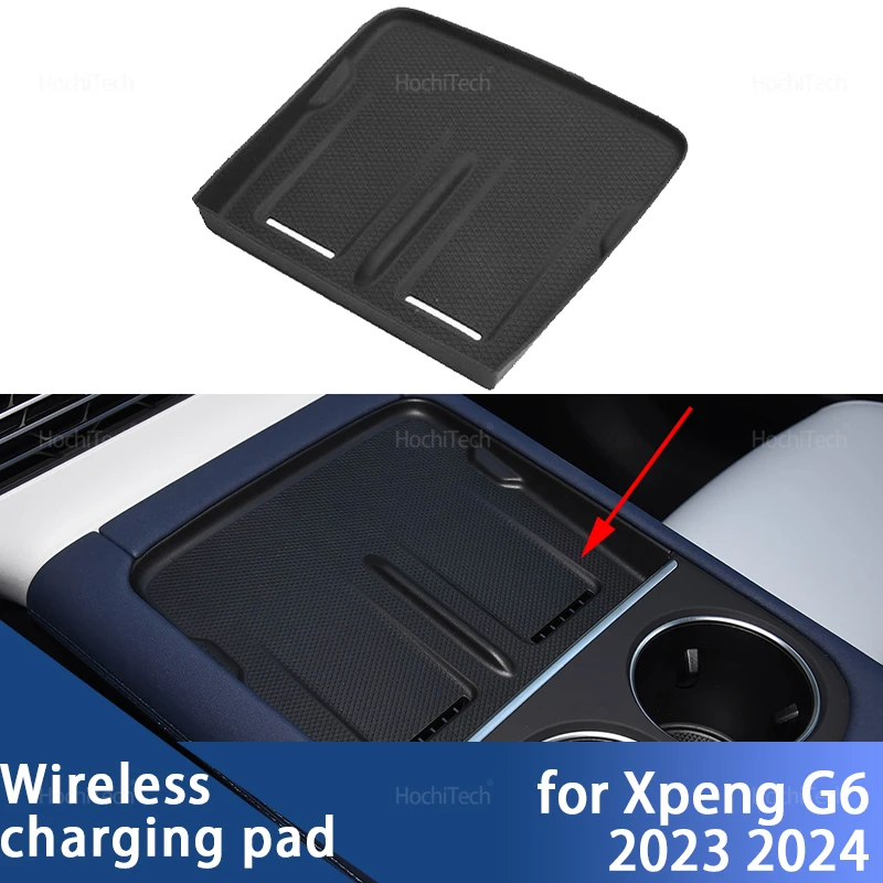

Для Xpeng G6 2023 2024, автомобильный коврик для беспроводной зарядки, противоскользящий TPE, водонепроницаемый, износостойкий защитный коврик, аксессуары для интерьера