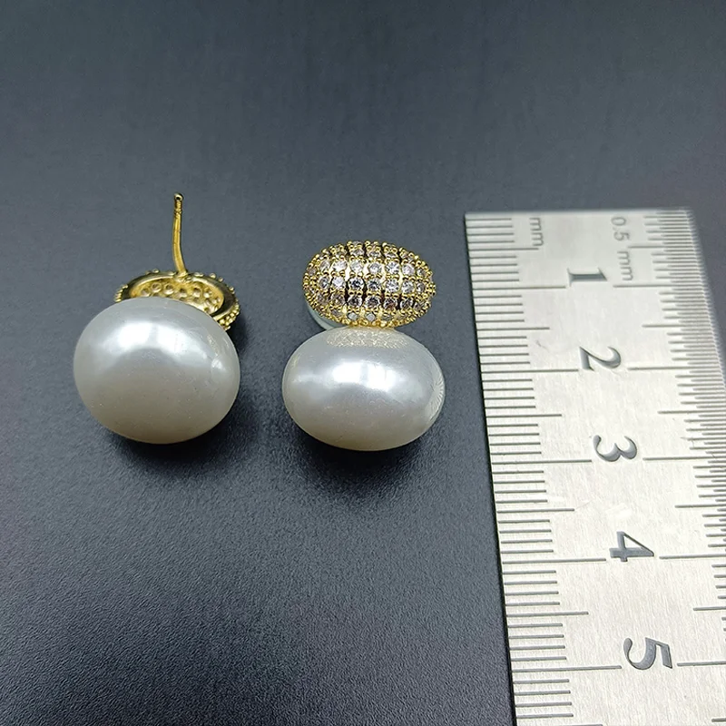 JICAI-pendientes de perlas modernas para mujer, aretes colgantes redondos clásicos, elegantes, a la moda, novedad de 2024