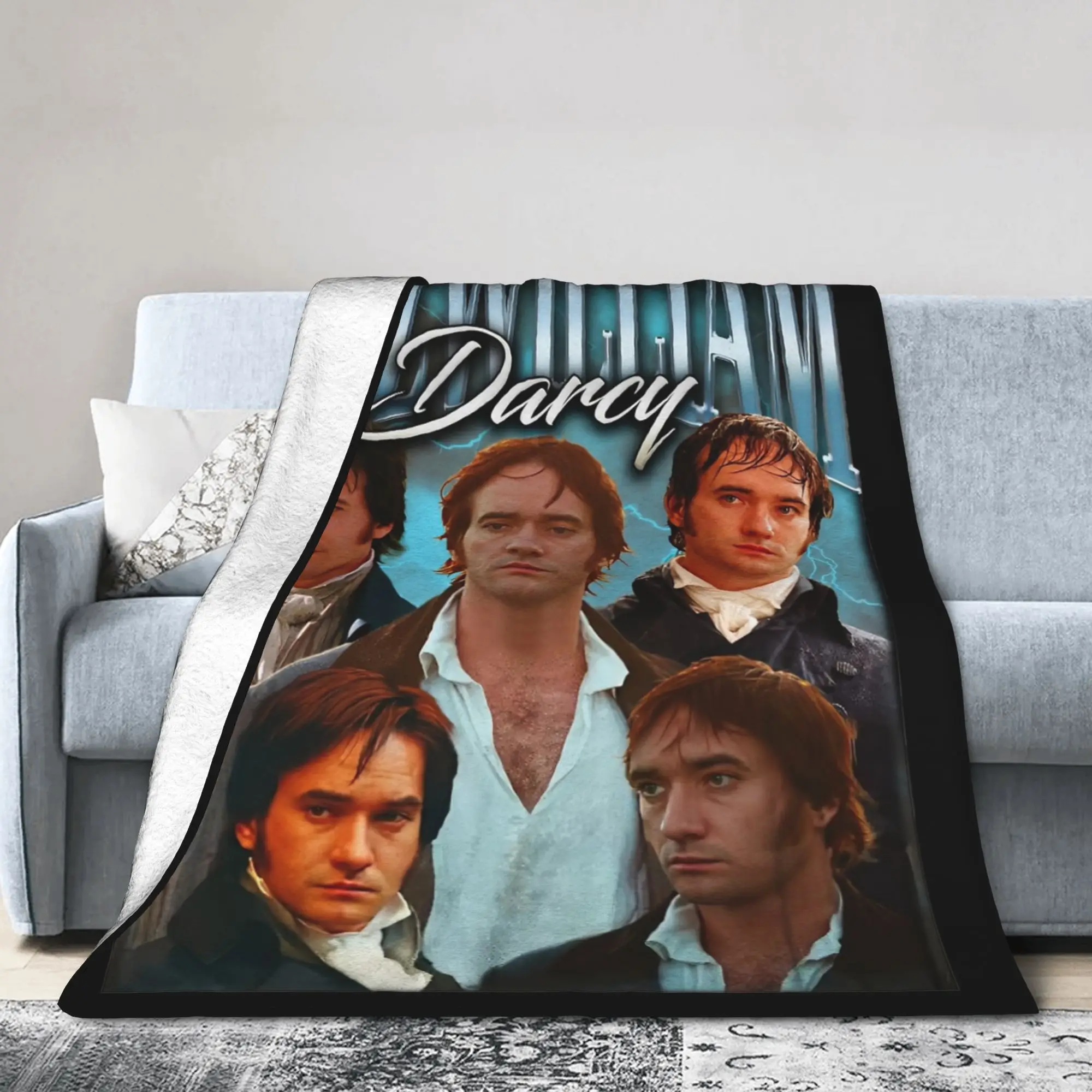 90s Fitzwilliam Darcy Pride And Prejudice Blanket Fleece Decoration   Warm Throw Blanket for Home Couch Plush Thin Quilt
