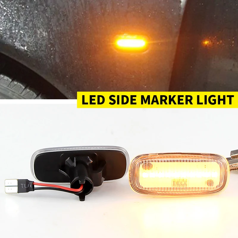 2Pcs Yellow Led Sid…