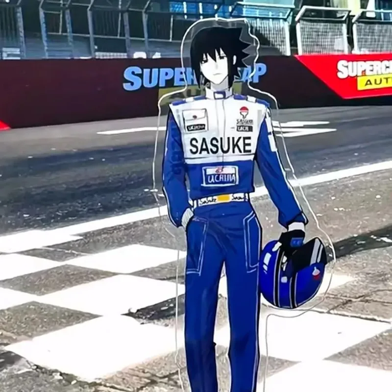 10cm/3.93in naruto sasuke anime acrílico placas de pé dos desenhos animados periféricos criatividade acessórios mesa ornamentos brinquedo presentes