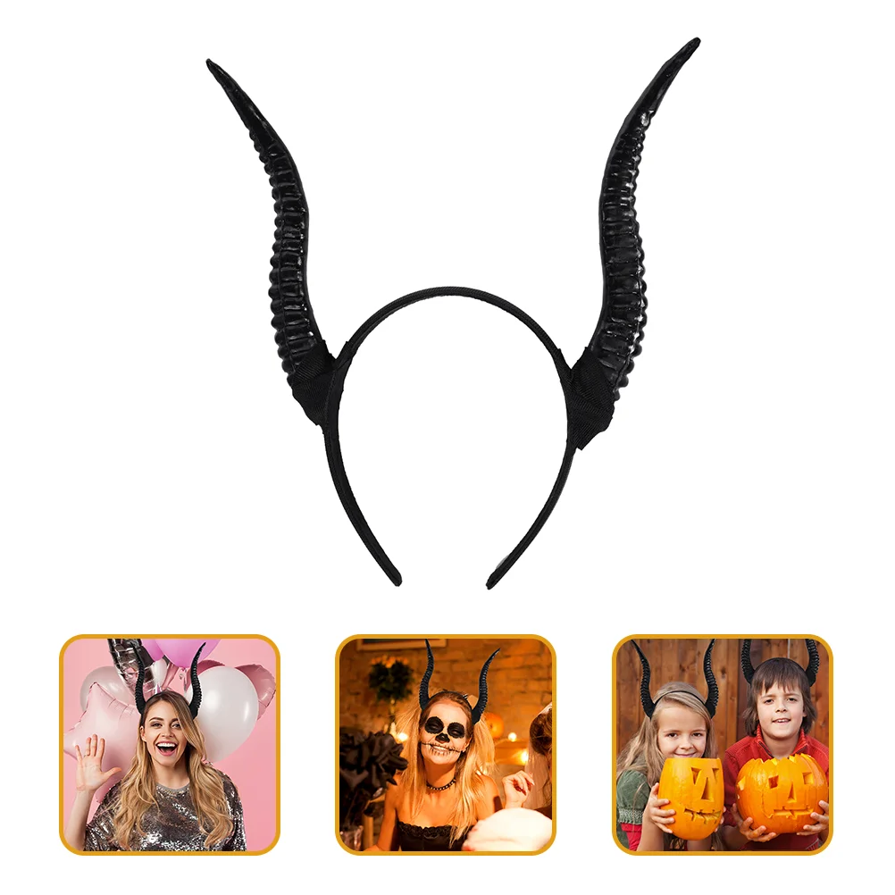 

Croissant Headband Bands Goth Headbands Halloween Hair Accessories Clothing Horns Cosplay Headpiece Plastic for Women Man