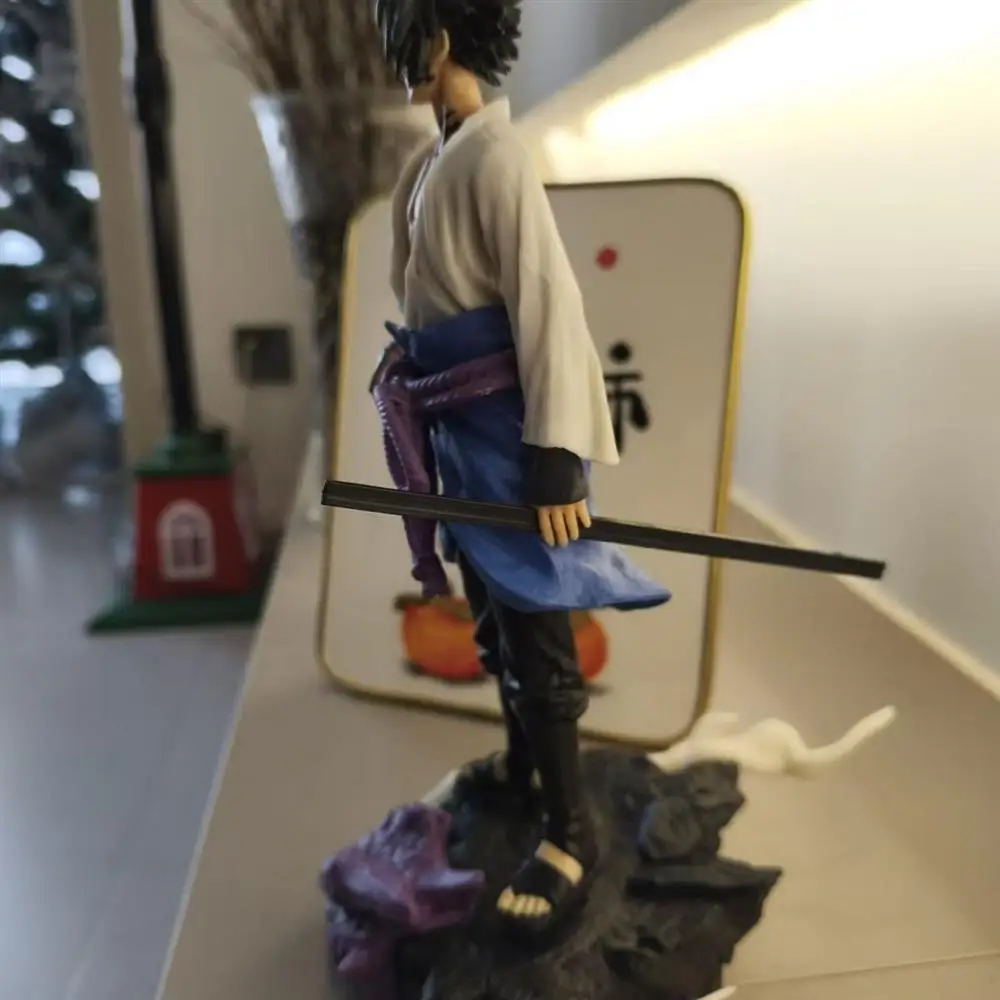 27 センチメートルナルトアニメフィギュアうちはサスケアクションフィギュア像モデル人形コレクションおもちゃギフト