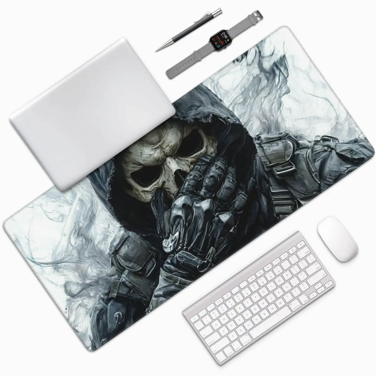 Horror Death God Illustration Large Mouse Pad Computer Keyboard Mouse Mat Gamer PC Laptop Desk Mat Office Accessories Table Mats