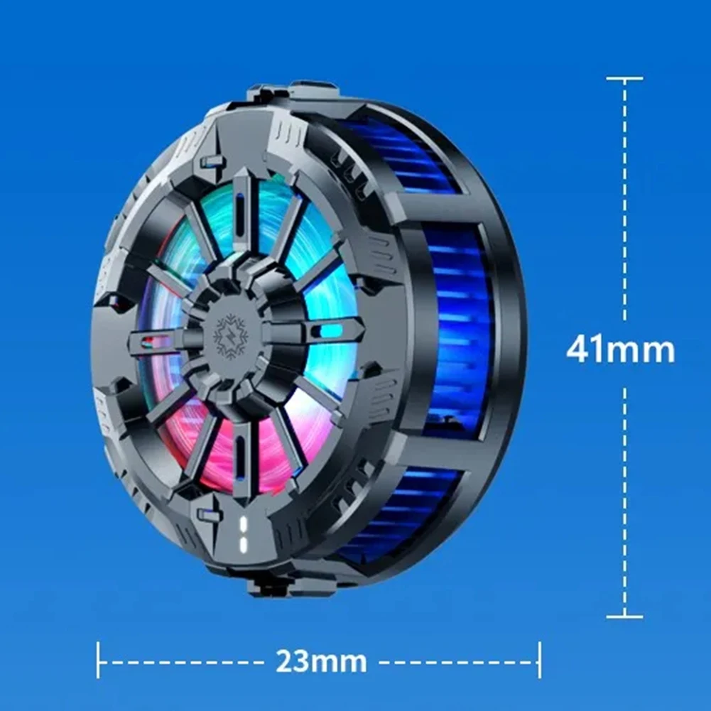Magnetic & Back Clip Mobile Phone Cooler Radiator 3 Speeds Adjustable RGB Semiconductor Radiator for PUBG for iPhone 15 14 13 12