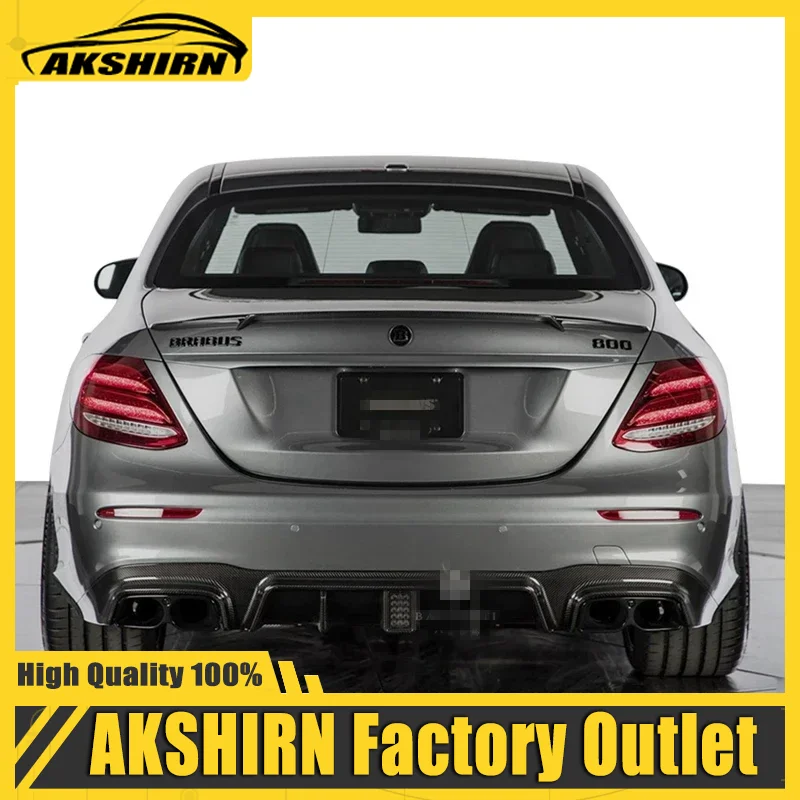 For Benz E Class W213 Spoiler 2016--2020 Year Sedan Real Carbon Fiber Rear Wing BAS Style Accessories Body Kit