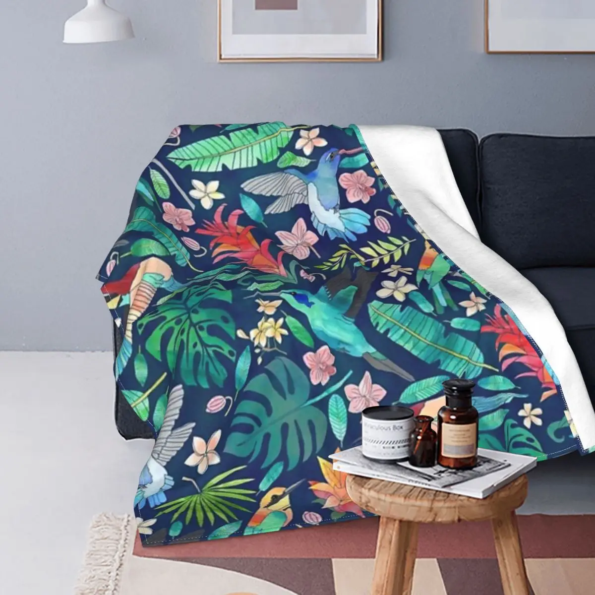 Birds In Bohemian Paradise Ultra-Soft Micro Fleece Blanket Office Warm Cozy Flannel Throws for Bedding Decor Bedroom Gifts