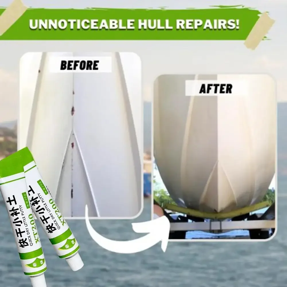 Imagem -05 - Fiberglass Boat Repair Paste Paint Putty de Secagem Rápida Repair Paint Reparação de Arranhões Agente de Pintura Cinza 20g