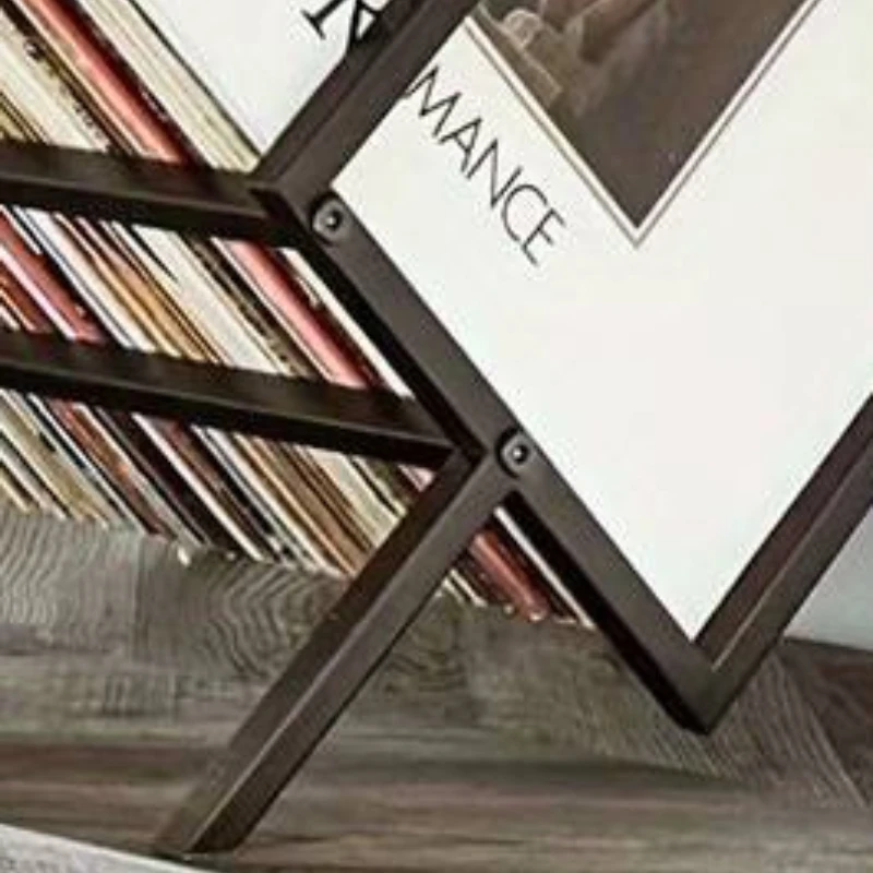 Living Room Modern Magazine Racks Shelf Shelves Desk Nordic Magazine Racks Bookshelf Metal Furniture Racks Pour Magazines MHSNJ