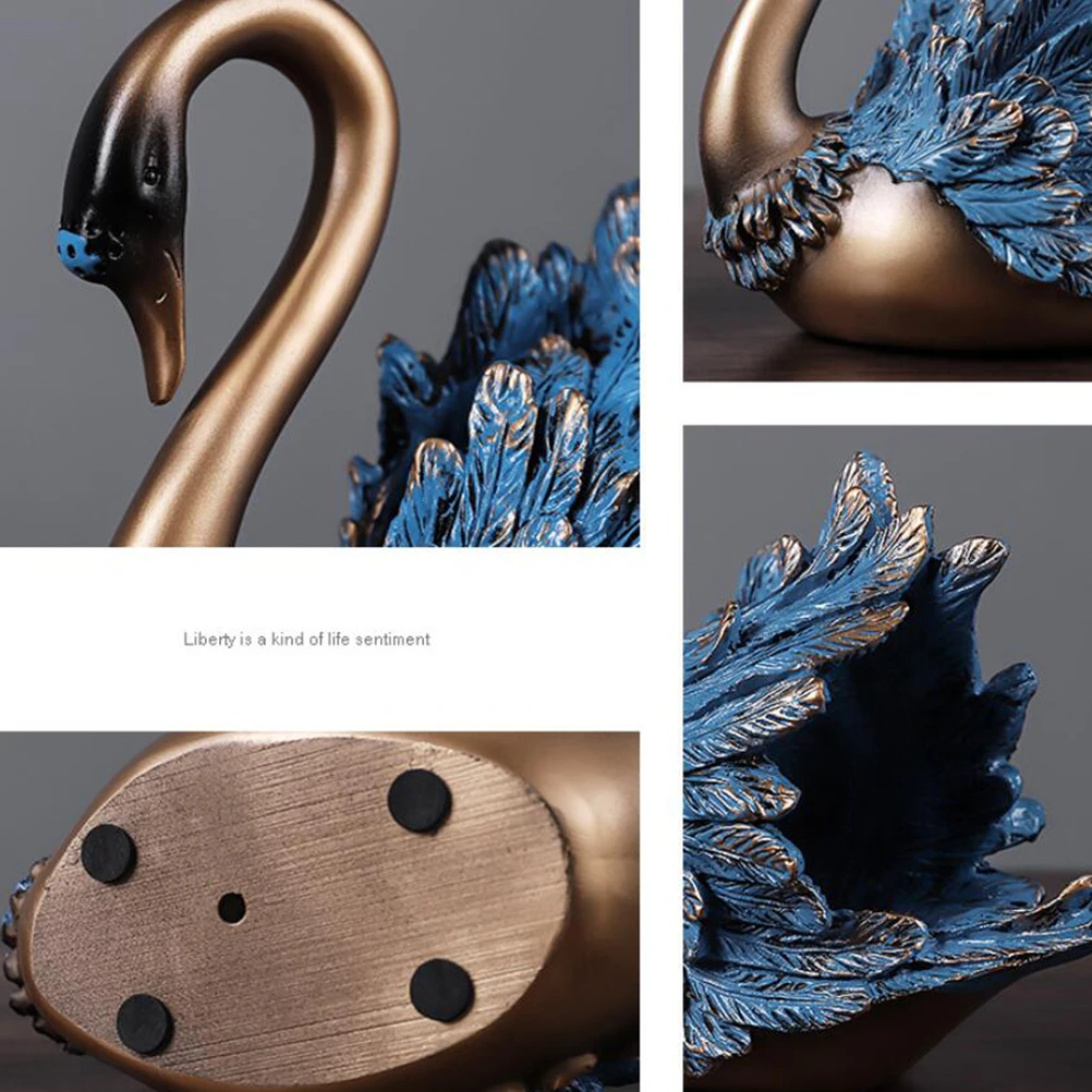 

Resin European Swan Ornament Simulation Shape Sculpture Ornaments Potted Decor Craft for Home Office Desktop Decor Gift